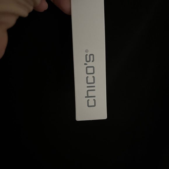 Chicos Black One Shoulder Top - Picture 5 of 5